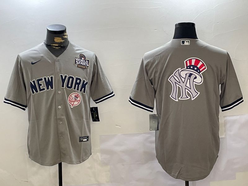 Men New York Yankees Blank Grey Game 2024 Nike MLB Jersey style 102710